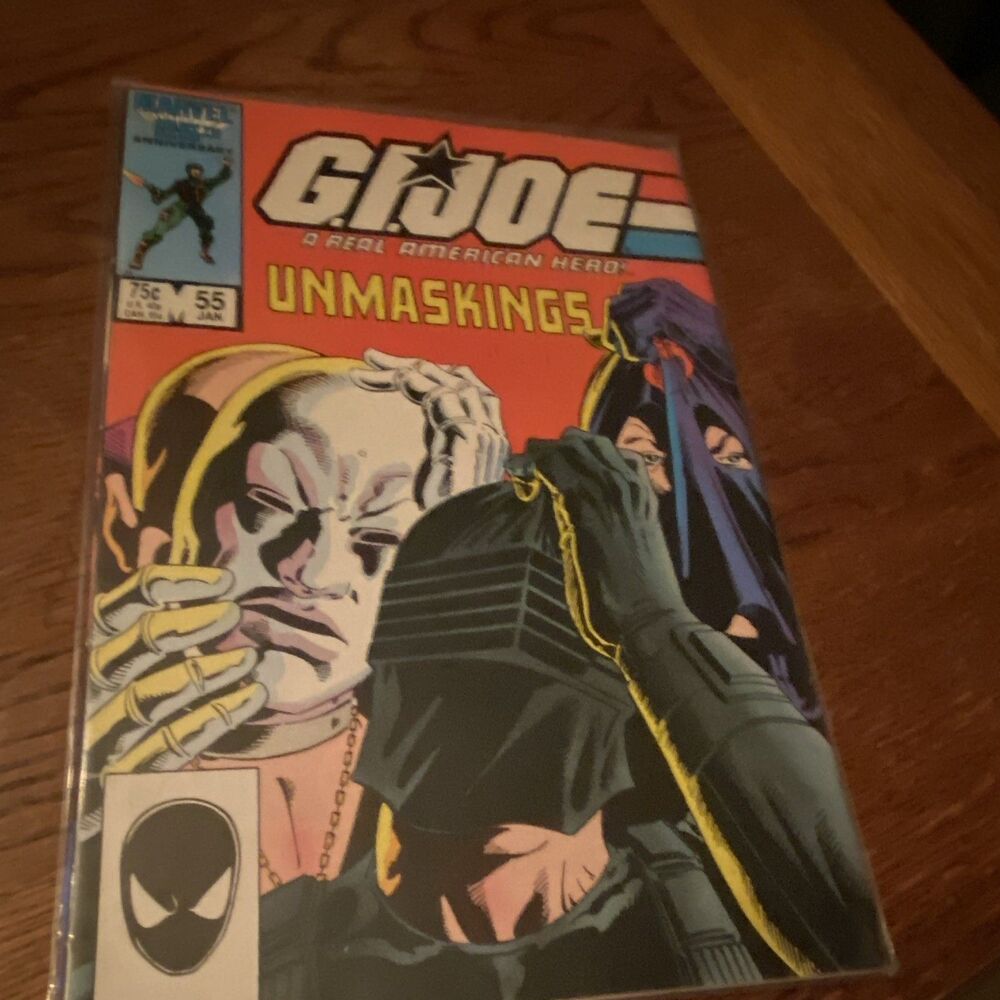 G.I. JOE MARVEL COMIC BOOK #55 VERYGOOD 1987 VINTAGE COLLECTOR PLASTIC PROTECTOR